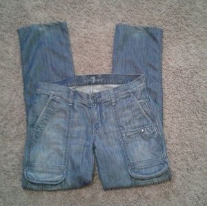 7 For All Mankind | Jeans | 7 For All Mankind A Pocket Bootcut Womens Distressed Low Rise Denim Jeans Sz 29 661b69ecb3ef62ce43f3cca5